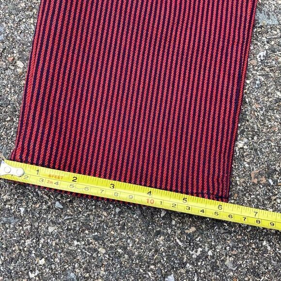 Ralph Lauren LRL, Red & Navy Pinstripe Pants Modern Straight Leg Denim 2P Petite - Picture 6 of 12